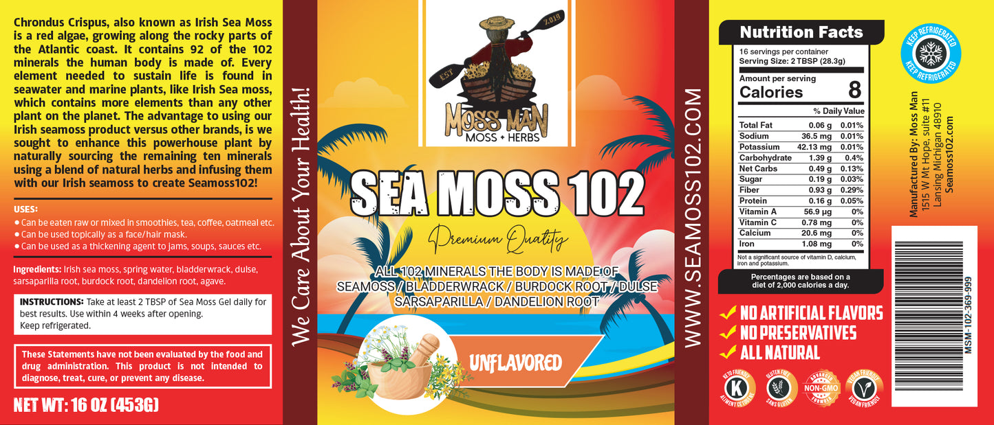 Sea Moss 102 Unflavored