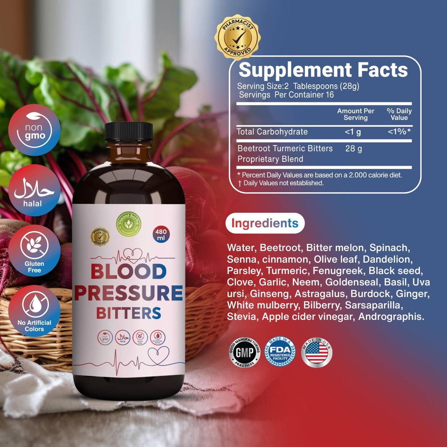 Blood Pressure Bitters 480 mls