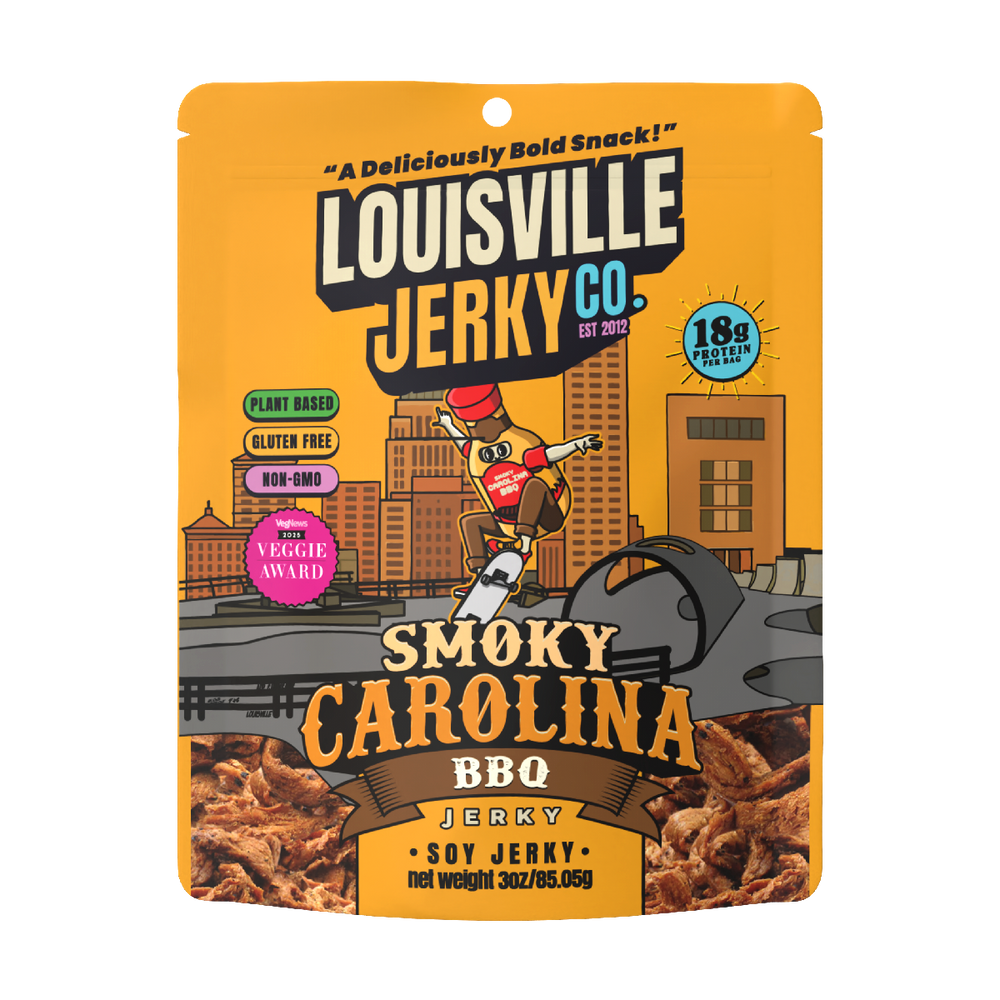 Vegan & Plant Based Smoky Carolina BBQ Jerky 3 oz: Single Bag