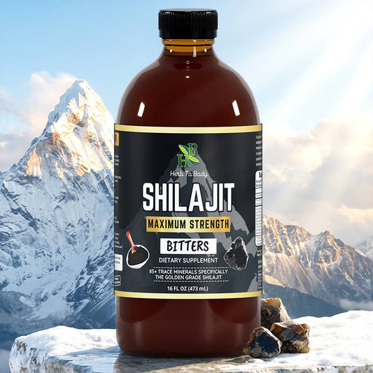 Shilajit Bitter 16oz | Himalayan Wildcrafted Herbal Tonic