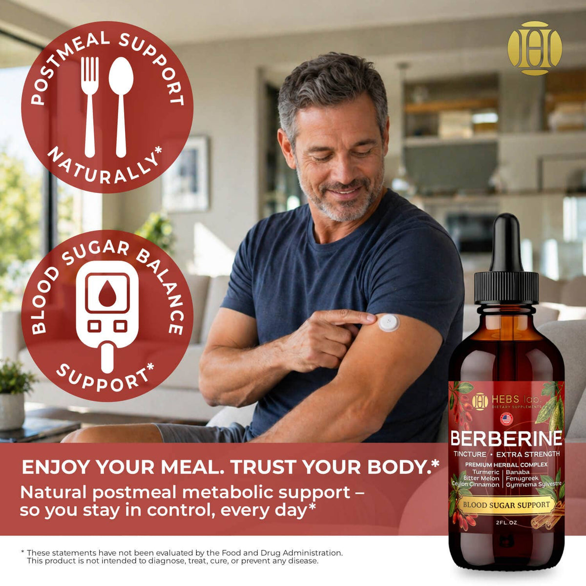  Blood Sugar Support Herbal Complex 1500mg — BERBERINE + ALA