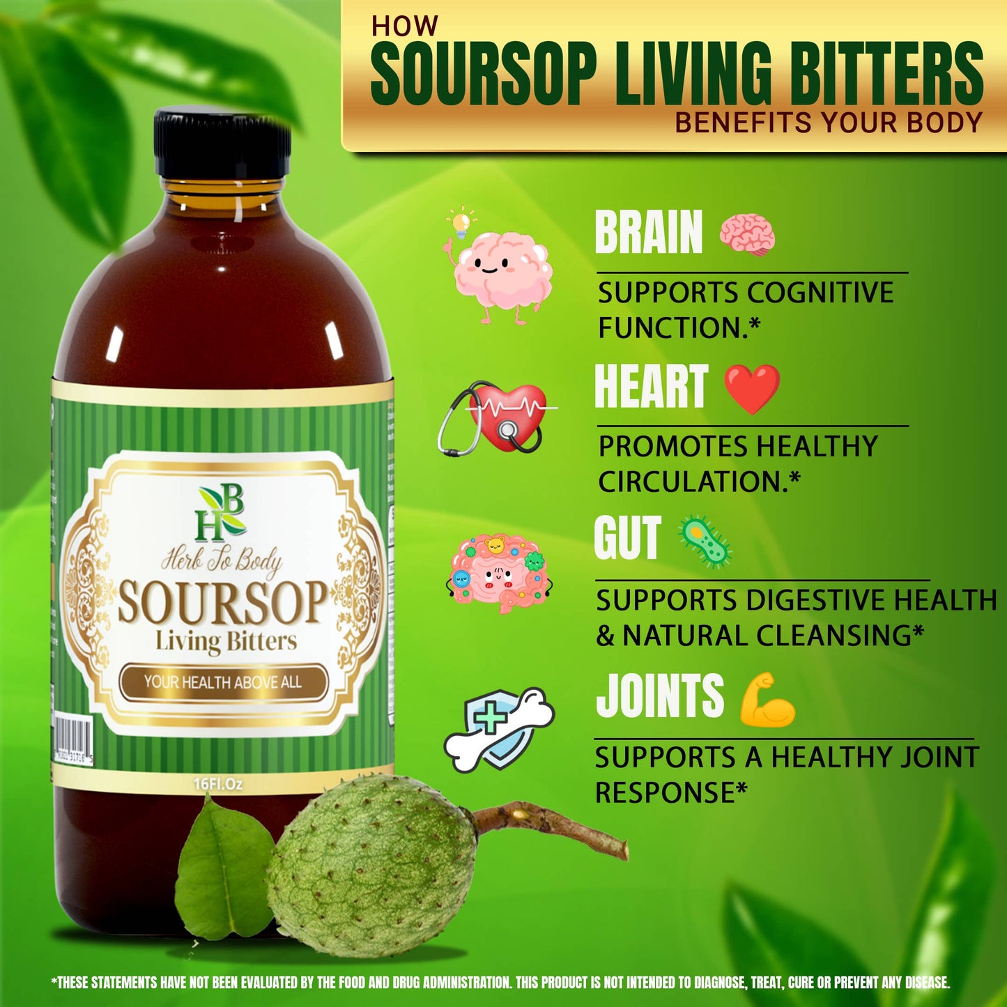 Soursop Bitters 16oz - Botanical Blend
