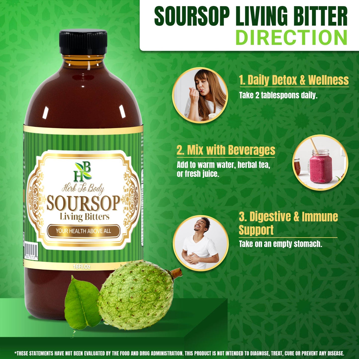 Soursop Bitters 16oz - Botanical Blend