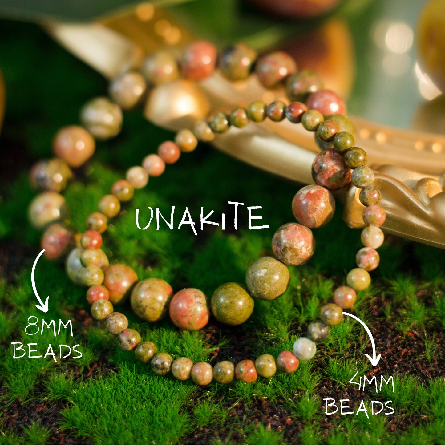 Crystal Bracelet for Women Men, 8mm, 4mm Bead Bracelet Stack: Hematite / 8mm Bead Size