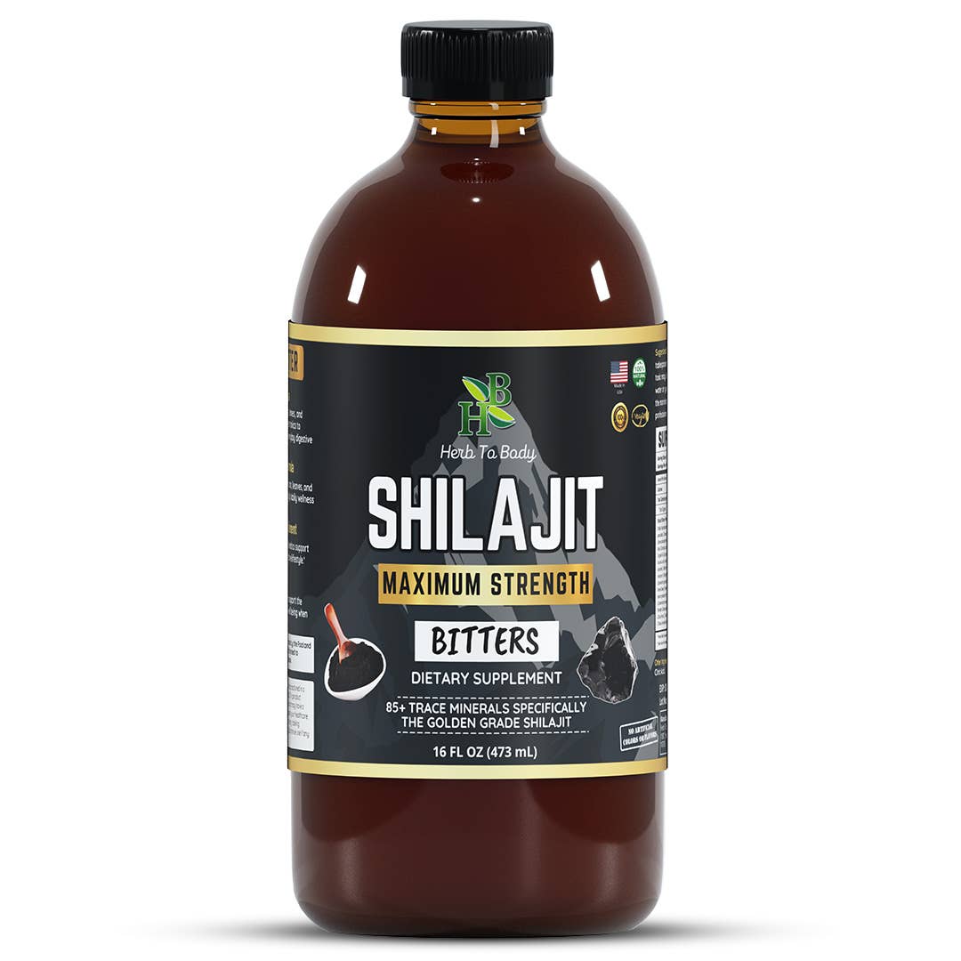 Shilajit Bitter 16oz | Himalayan Wildcrafted Herbal Tonic