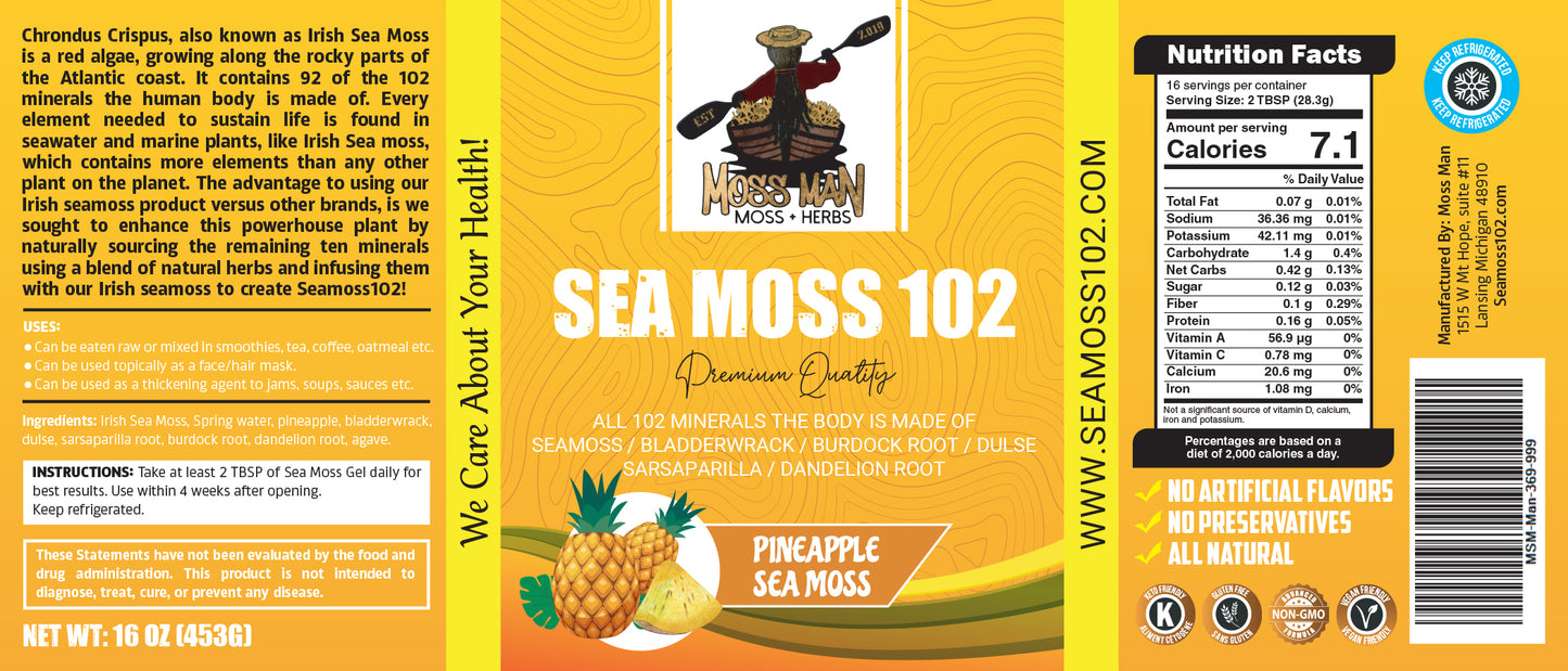 Sea Moss 102 Pineapple
