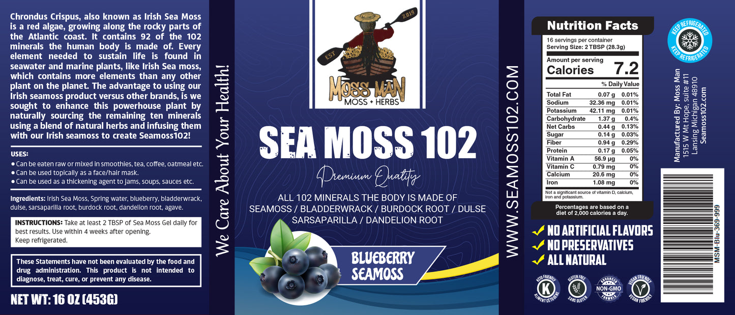 Sea Moss 102 Blueberry
