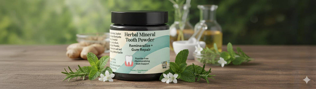 Herbal Mineral Tooth Powder - Fluoride-Free