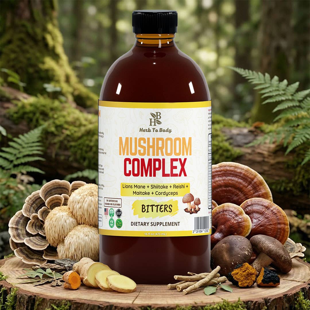 Mushroom Complex Bitters – 16oz | Immunity, Vitality