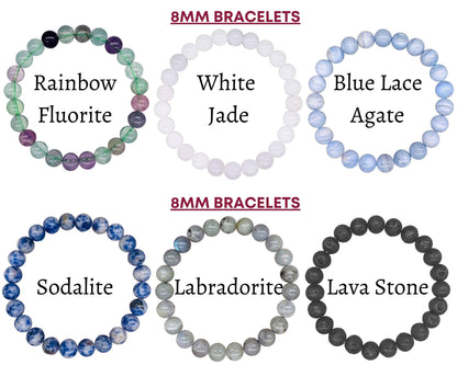 Hematite Bead Bracelet — 8 mm