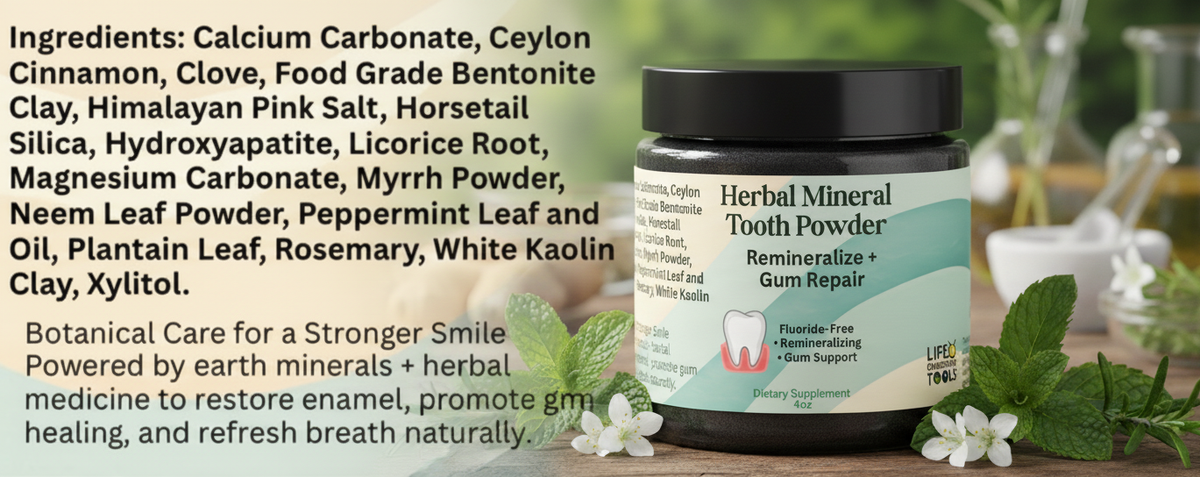 Herbal Mineral Tooth Powder - Fluoride-Free