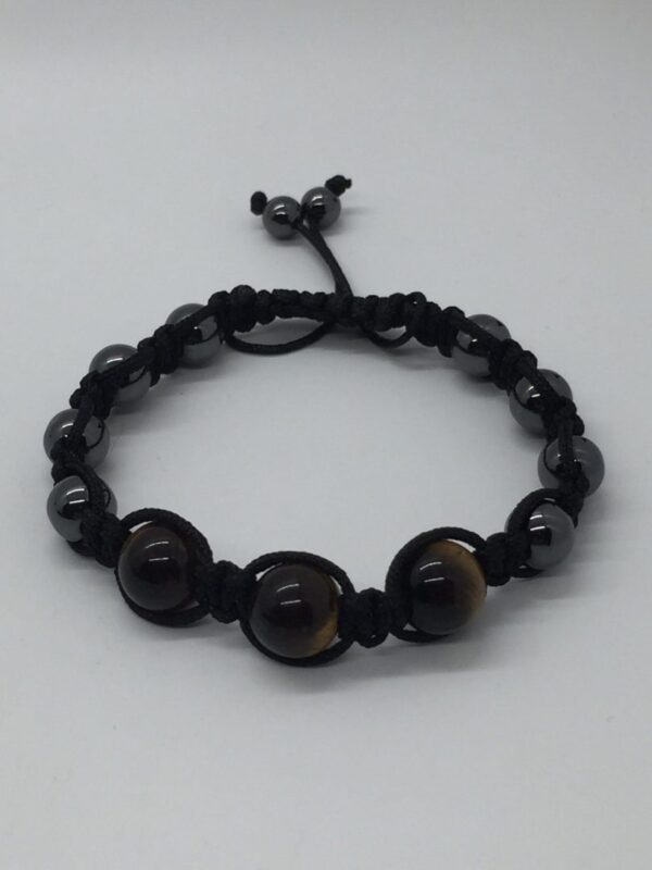 Bracelet - Magnetic Hematite & Gold Tiger Eye