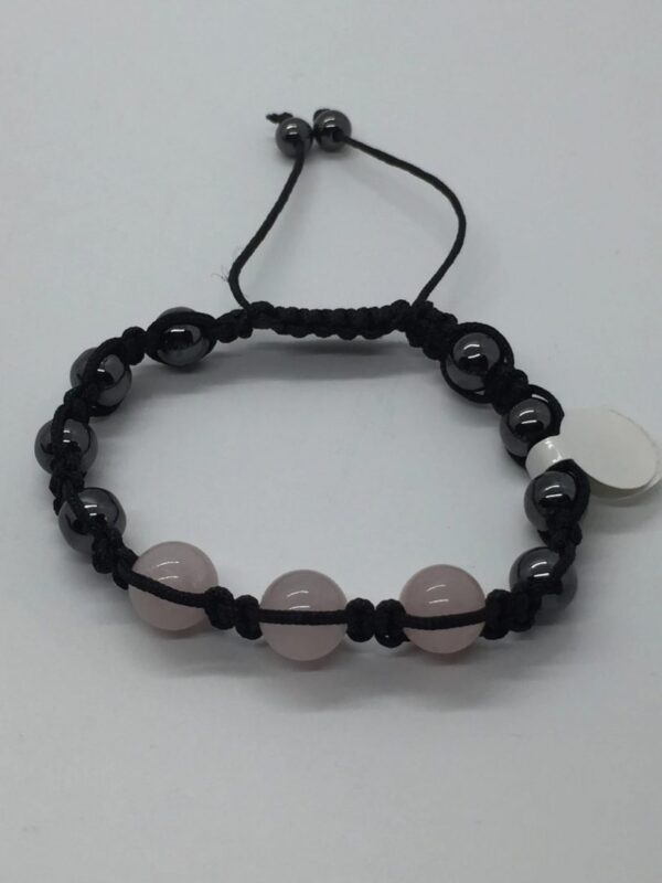 Bracelet - Magnetic Hematite & Rose Quartz